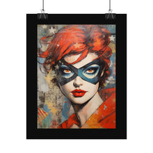 Load image into Gallery viewer, "Red Vixen" Textured Watercolor Matte Poster by E4MD