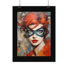 Load image into Gallery viewer, "Red Vixen" Textured Watercolor Matte Poster by E4MD
