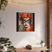 Load image into Gallery viewer, "Red Vixen" Textured Watercolor Matte Poster by E4MD
