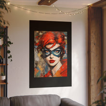Load image into Gallery viewer, "Red Vixen" Textured Watercolor Matte Poster by E4MD