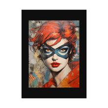 Load image into Gallery viewer, "Red Vixen" Textured Watercolor Matte Poster by E4MD