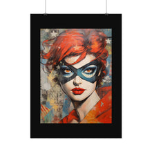 Load image into Gallery viewer, "Red Vixen" Textured Watercolor Matte Poster by E4MD