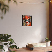 Load image into Gallery viewer, "Red Vixen" Textured Watercolor Matte Poster by E4MD