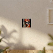 Load image into Gallery viewer, "Red Vixen" Textured Watercolor Matte Poster by E4MD
