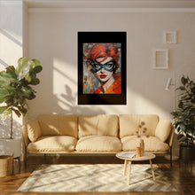 Load image into Gallery viewer, "Red Vixen" Textured Watercolor Matte Poster by E4MD