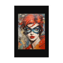 Load image into Gallery viewer, "Red Vixen" Textured Watercolor Matte Poster by E4MD
