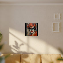 Load image into Gallery viewer, "Red Vixen" Textured Watercolor Matte Poster by E4MD