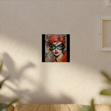 Load image into Gallery viewer, "Red Vixen" Textured Watercolor Matte Poster by E4MD