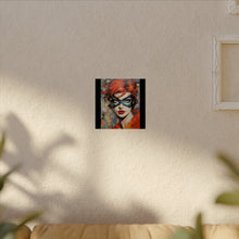 Load image into Gallery viewer, "Red Vixen" Textured Watercolor Matte Poster by E4MD
