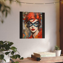 Load image into Gallery viewer, "Red Vixen" Textured Watercolor Matte Poster by E4MD