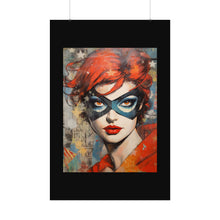Load image into Gallery viewer, "Red Vixen" Textured Watercolor Matte Poster by E4MD