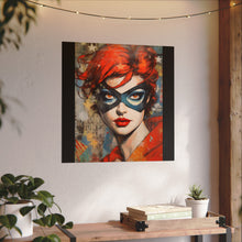 Load image into Gallery viewer, "Red Vixen" Textured Watercolor Matte Poster by E4MD