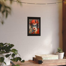 Load image into Gallery viewer, "Red Vixen" Textured Watercolor Matte Poster by E4MD