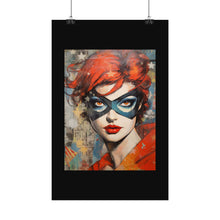 Load image into Gallery viewer, "Red Vixen" Textured Watercolor Matte Poster by E4MD