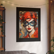 Load image into Gallery viewer, "Red Vixen" Textured Watercolor Matte Poster by E4MD