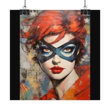 Load image into Gallery viewer, "Red Vixen" Textured Watercolor Matte Poster by E4MD