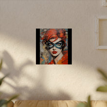 Load image into Gallery viewer, "Red Vixen" Textured Watercolor Matte Poster by E4MD