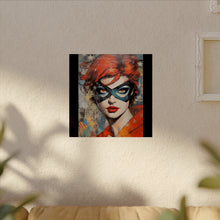 Load image into Gallery viewer, "Red Vixen" Textured Watercolor Matte Poster by E4MD