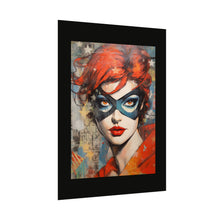 Load image into Gallery viewer, "Red Vixen" Textured Watercolor Matte Poster by E4MD