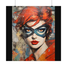 Load image into Gallery viewer, "Red Vixen" Textured Watercolor Matte Poster by E4MD