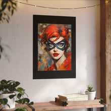 Load image into Gallery viewer, "Red Vixen" Textured Watercolor Matte Poster by E4MD
