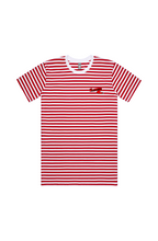 Load image into Gallery viewer, White Red Stripe Tee