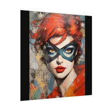 Load image into Gallery viewer, "Red Vixen" Textured Watercolor Matte Poster by E4MD