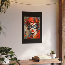 Load image into Gallery viewer, "Red Vixen" Textured Watercolor Matte Poster by E4MD