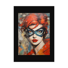 Load image into Gallery viewer, "Red Vixen" Textured Watercolor Matte Poster by E4MD