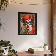 Load image into Gallery viewer, "Red Vixen" Textured Watercolor Matte Poster by E4MD