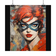 Load image into Gallery viewer, "Red Vixen" Textured Watercolor Matte Poster by E4MD