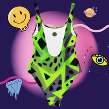 Load image into Gallery viewer, E4MD "Plurbles Green Bedrock" One-Piece Swimsuit