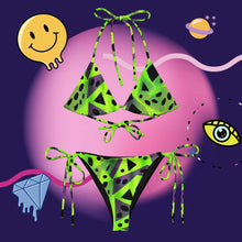 Load image into Gallery viewer, E4MD "Plurble Green Bedrock" recycled string bikini