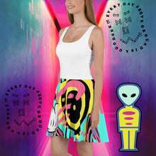 Load image into Gallery viewer, Edagiago White Sirskimask Skater Dress by E4MD