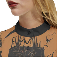 Load image into Gallery viewer, E4MD Spirit Graveyard Spooky Long Sleeve Button Up Casual Top