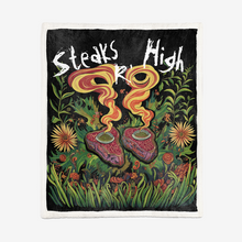 Load image into Gallery viewer, "Steaks are High" Double-Sided Super Soft Plush Blanket by E4MD