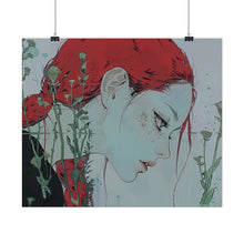 Load image into Gallery viewer, &quot;Enigmatic Reflection&quot; Textured Watercolor Matte Poster by E4MD
