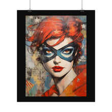 Load image into Gallery viewer, &quot;Red Vixen&quot; Textured Watercolor Matte Poster by E4MD
