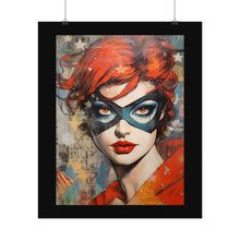 Load image into Gallery viewer, &quot;Red Vixen&quot; Textured Watercolor Matte Poster by E4MD
