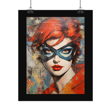 Load image into Gallery viewer, &quot;Red Vixen&quot; Textured Watercolor Matte Poster by E4MD

