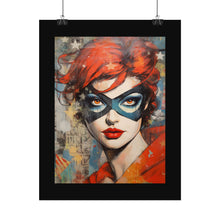 Load image into Gallery viewer, &quot;Red Vixen&quot; Textured Watercolor Matte Poster by E4MD
