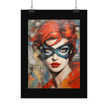 Load image into Gallery viewer, &quot;Red Vixen&quot; Textured Watercolor Matte Poster by E4MD
