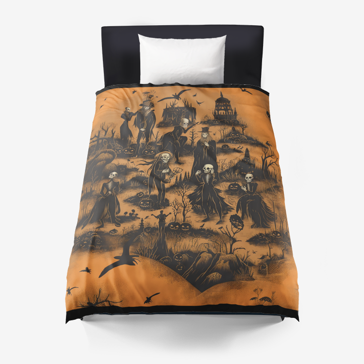 E4MD Spirit Graveyard Spooky Microfiber Duvet Cover